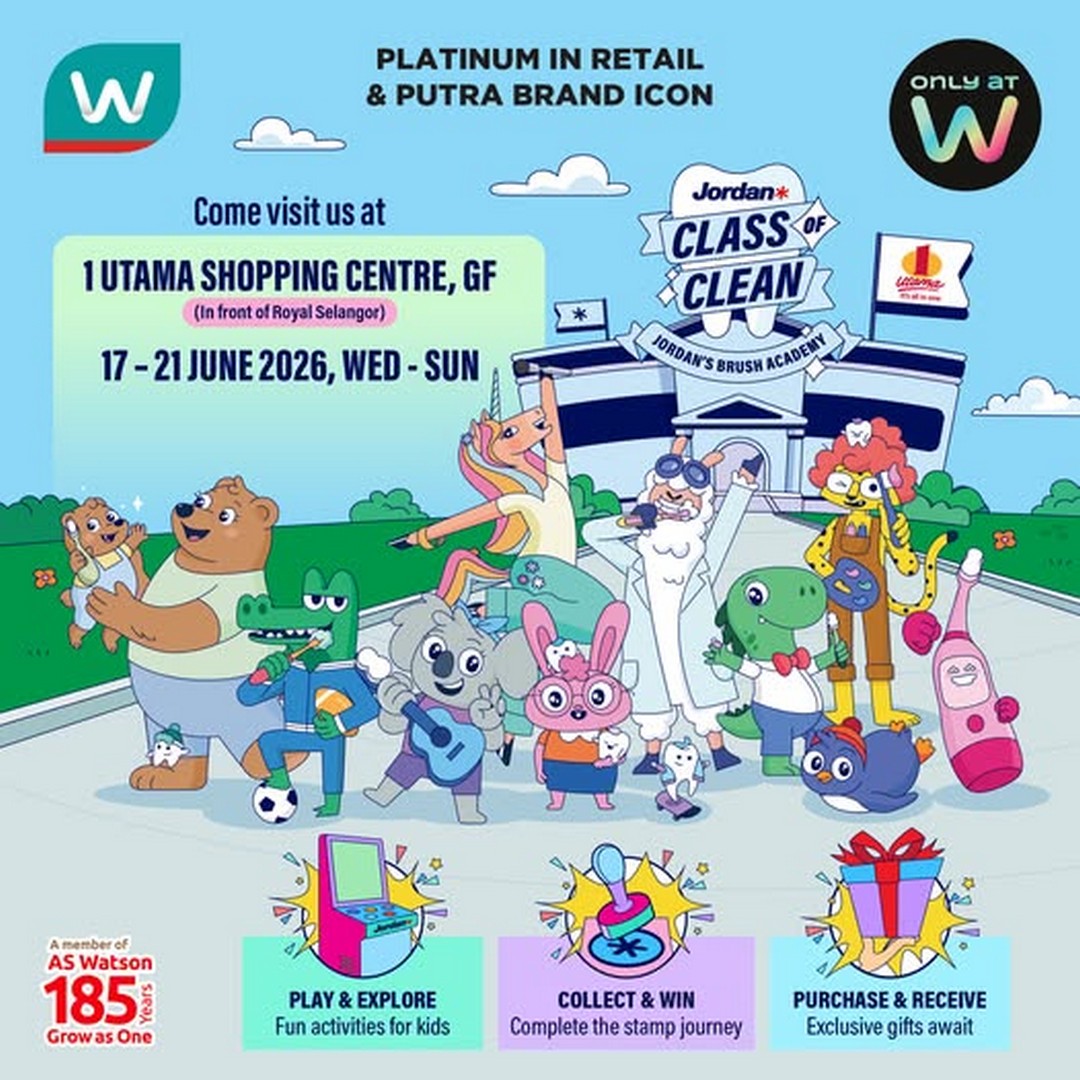 Watsons-Malaysia-x-Jordan-Kids-Universe-In-Store-Educational-Kids-Oral 17-21 June 2026: Watsons Malaysia x Jordan Kids Universe, In-Store Educational Kids Oral Care Event at 1 Utam