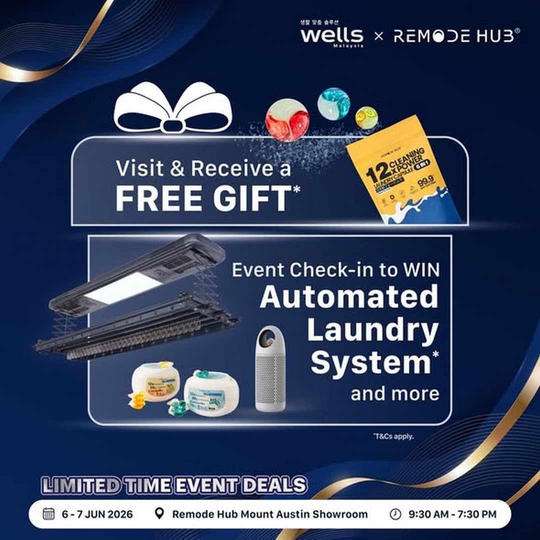 Wells-Malaysia-X-REMODE-HUB-Limited-Time-Sale-3 6–7 June 2026: Wells Malaysia X REMODE HUB Limited-Time Sale Promotion at Mount Austin Showroom, Johor Bahru with Exclusive Bundles, Free Gifts and Lucky Draw Rewards
