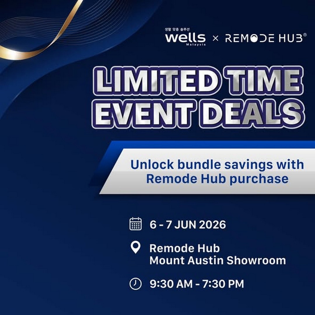 Wells-Malaysia-X-REMODE-HUB-Limited-Time-Sale 6–7 June 2026: Wells Malaysia X REMODE HUB Limited-Time Sale Promotion at Mount Austin Showroom, Johor Bahru with Exclusive Bundles, Free Gifts and Lucky Draw Rewards