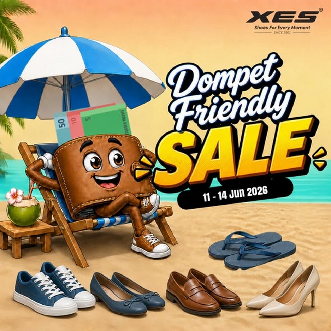 XES-Shoes-Dompet-Friendly-Sale-Promotion-2 11-14 June 2026: XES Shoes Dompet Friendly Sale Promotion – Buy 1 Free 1, Buy 2 Free 3 Plus Lucky Spins and Mystery Gifts at Selected Outlets