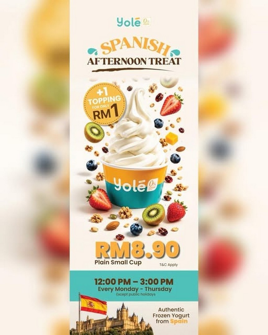 Yole-Malaysia-Frozen-Yogurt-Promotion-at-Mid-Valley-Megamall 15 June 2026 onwards: Yolé Malaysia Frozen Yogurt Promotion at Mid Valley Megamall – Fresh Dessert Deal from RM8.90 All-Day Offer