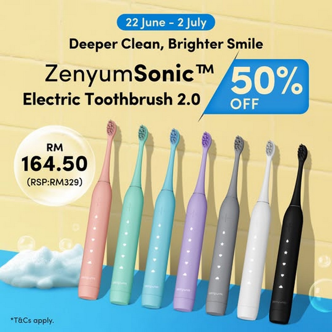 Zenyum-Malaysia-50-Off-ZenyumSonic-Electric-Toothbrush 22 June–2 July 2026: Zenyum Malaysia, 50% Off ZenyumSonic Electric Toothbrush 2.0 Limited-Time Online Promotion in Malaysia