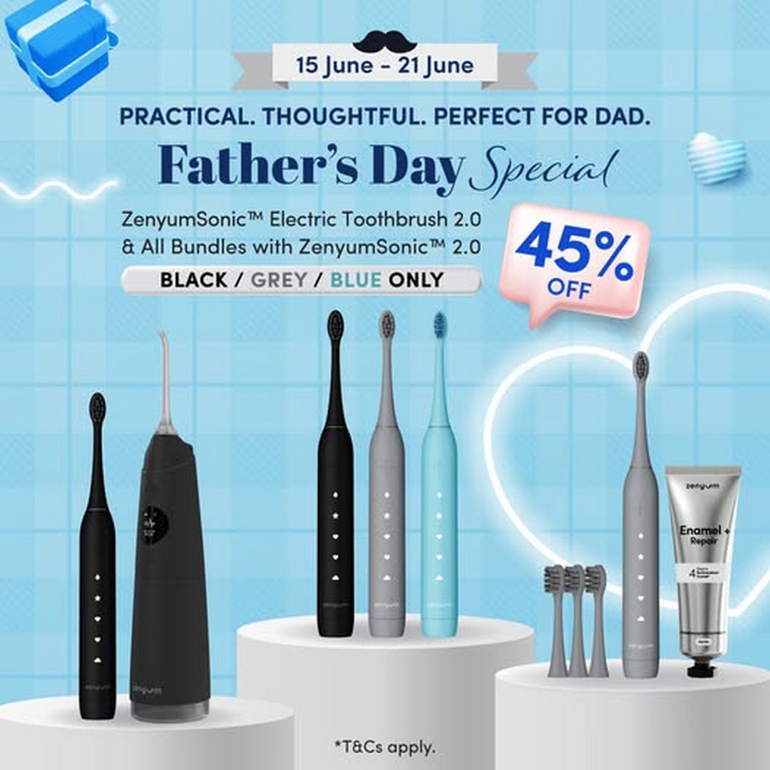 Zenyum-Malaysia-Fathers-Day-Promotion-–-Enjoy-45-OFF Now till 21 June 2026: Zenyum Malaysia Father's Day Promotion – Enjoy 45% OFF ZenyumSonic Electric Toothbrushes and Bundles