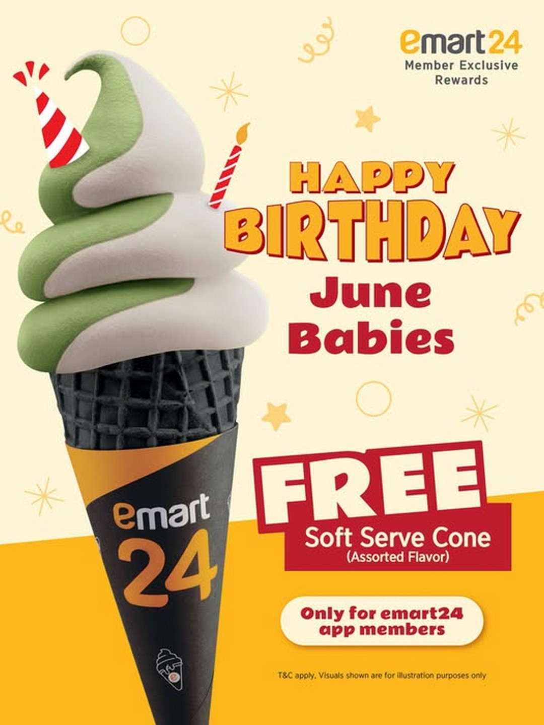 emart24-Birthday-Treat-Promotion-Free-Soft-Serve-Cone-for-App-Members 1 June 2026 onwards: emart24 Birthday Treat Promotion, Free Soft Serve Cone for App Members, Loyalty Birthday Reward Giveaway Campaign in Malaysia