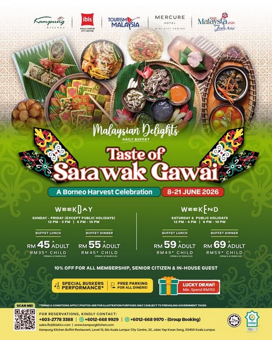 ibis-Kuala-Lumpur-City-Centre-–-Taste-of-Sarawak-Gawai 8–21 June 2026: ibis Kuala Lumpur City Centre – Taste of Sarawak Gawai: Borneo Harvest Buffet Promotion in Kuala Lumpur with Authentic Dayak Feast Experience