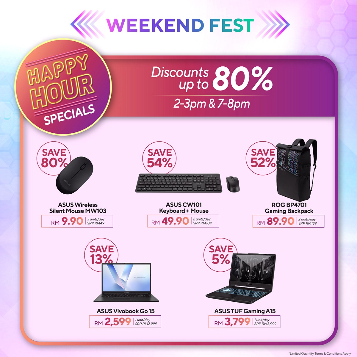 7 25 June-31 August 2026: ASUS & ROG Fest, Save Up to RM600, Get Up to RM250 Touch 'n Go Rewards & Happy Hour Deals
