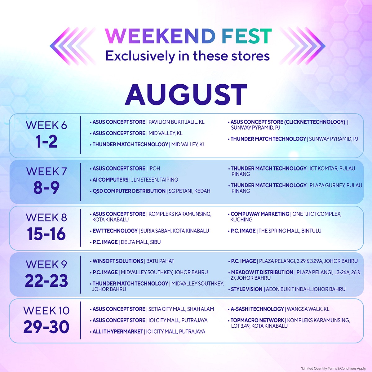 9 25 June-31 August 2026: ASUS & ROG Fest, Save Up to RM600, Get Up to RM250 Touch 'n Go Rewards & Happy Hour Deals