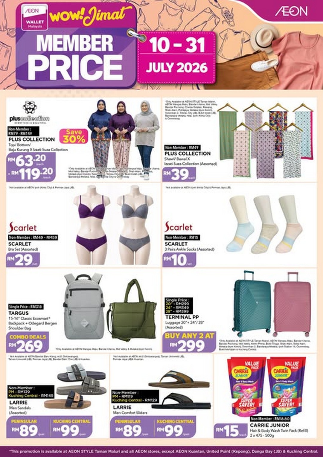 AEON-Malaysia-WOW-Jimat-Member-Price-Fashion-Lifestyle-Promotion 10-31 July 2026: AEON Malaysia WOW! Jimat Member Price Fashion & Lifestyle Promotion – Exclusive Member Savings on Clothing, Luggage and Home Essentials