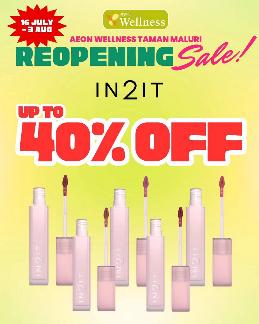 AEON-Wellness-Taman-Maluri-Reopening-Promotion-10 16 July-3 August 2026: AEON Wellness Taman Maluri Reopening Promotion, Enjoy Up To 50% Off Beauty, Health & Wellness Essentials Sale
