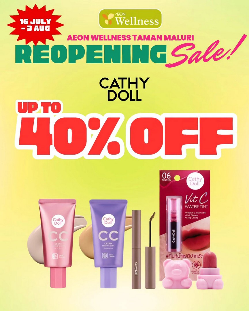 AEON-Wellness-Taman-Maluri-Reopening-Promotion-11 16 July-3 August 2026: AEON Wellness Taman Maluri Reopening Promotion, Enjoy Up To 50% Off Beauty, Health & Wellness Essentials Sale