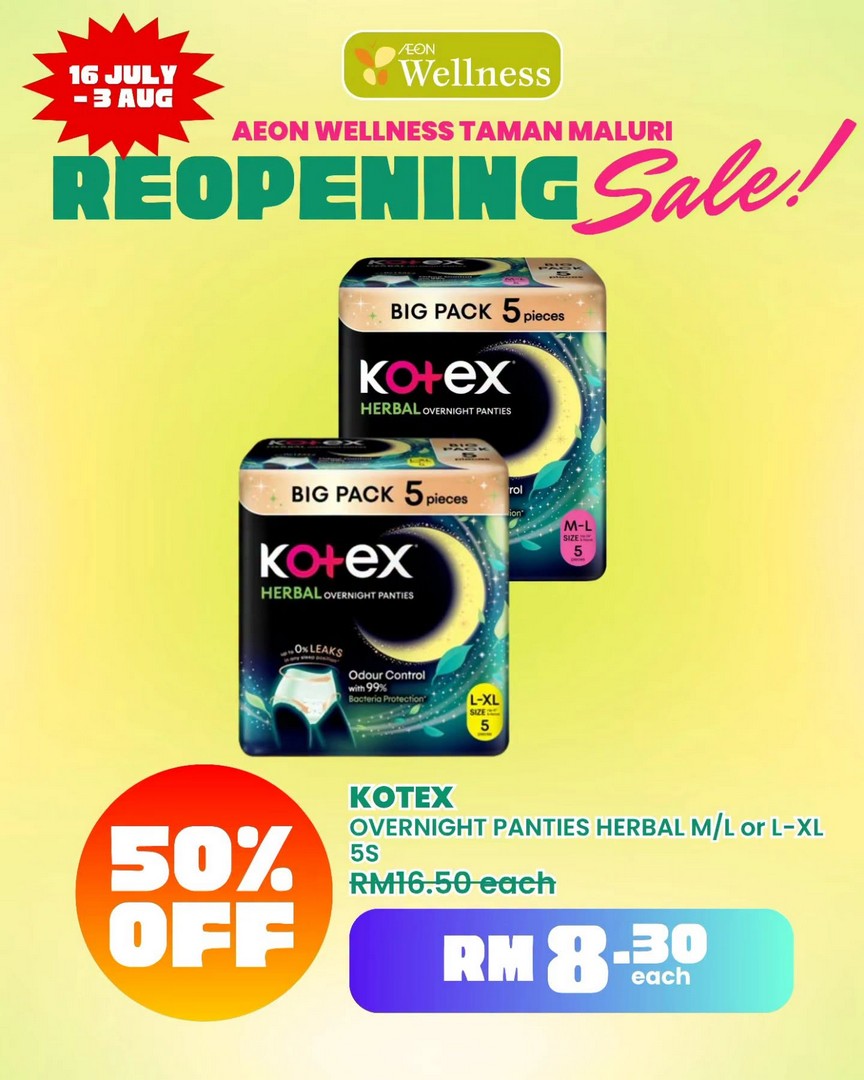 AEON-Wellness-Taman-Maluri-Reopening-Promotion-15 16 July-3 August 2026: AEON Wellness Taman Maluri Reopening Promotion, Enjoy Up To 50% Off Beauty, Health & Wellness Essentials Sale