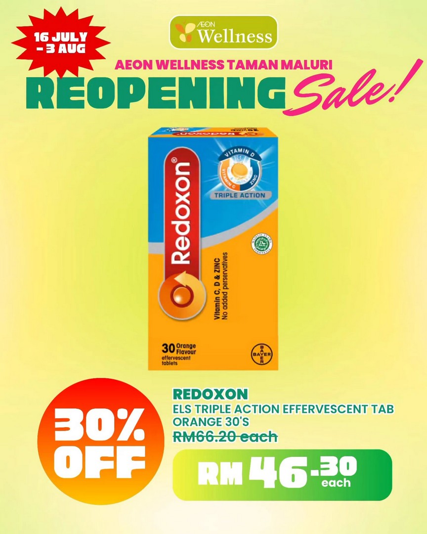 AEON-Wellness-Taman-Maluri-Reopening-Promotion-17 16 July-3 August 2026: AEON Wellness Taman Maluri Reopening Promotion, Enjoy Up To 50% Off Beauty, Health & Wellness Essentials Sale
