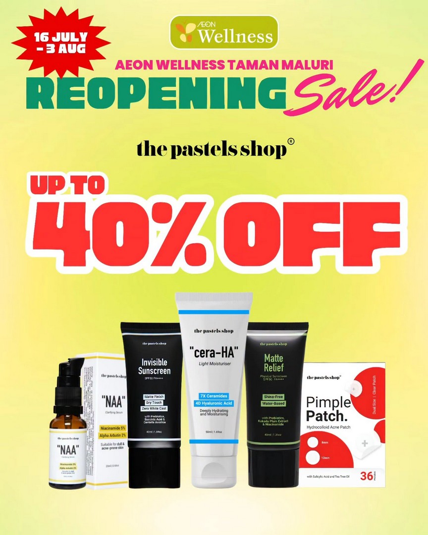 AEON-Wellness-Taman-Maluri-Reopening-Promotion-5 16 July-3 August 2026: AEON Wellness Taman Maluri Reopening Promotion, Enjoy Up To 50% Off Beauty, Health & Wellness Essentials Sale