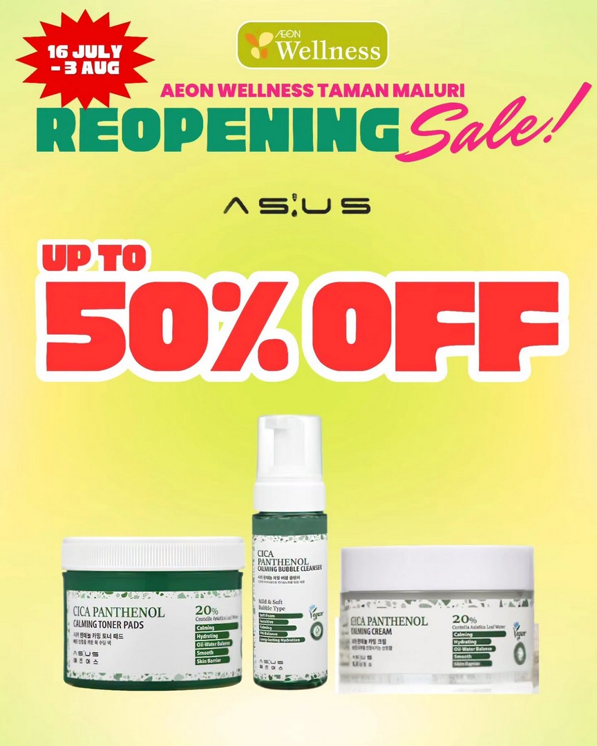 AEON-Wellness-Taman-Maluri-Reopening-Promotion-8 16 July-3 August 2026: AEON Wellness Taman Maluri Reopening Promotion, Enjoy Up To 50% Off Beauty, Health & Wellness Essentials Sale
