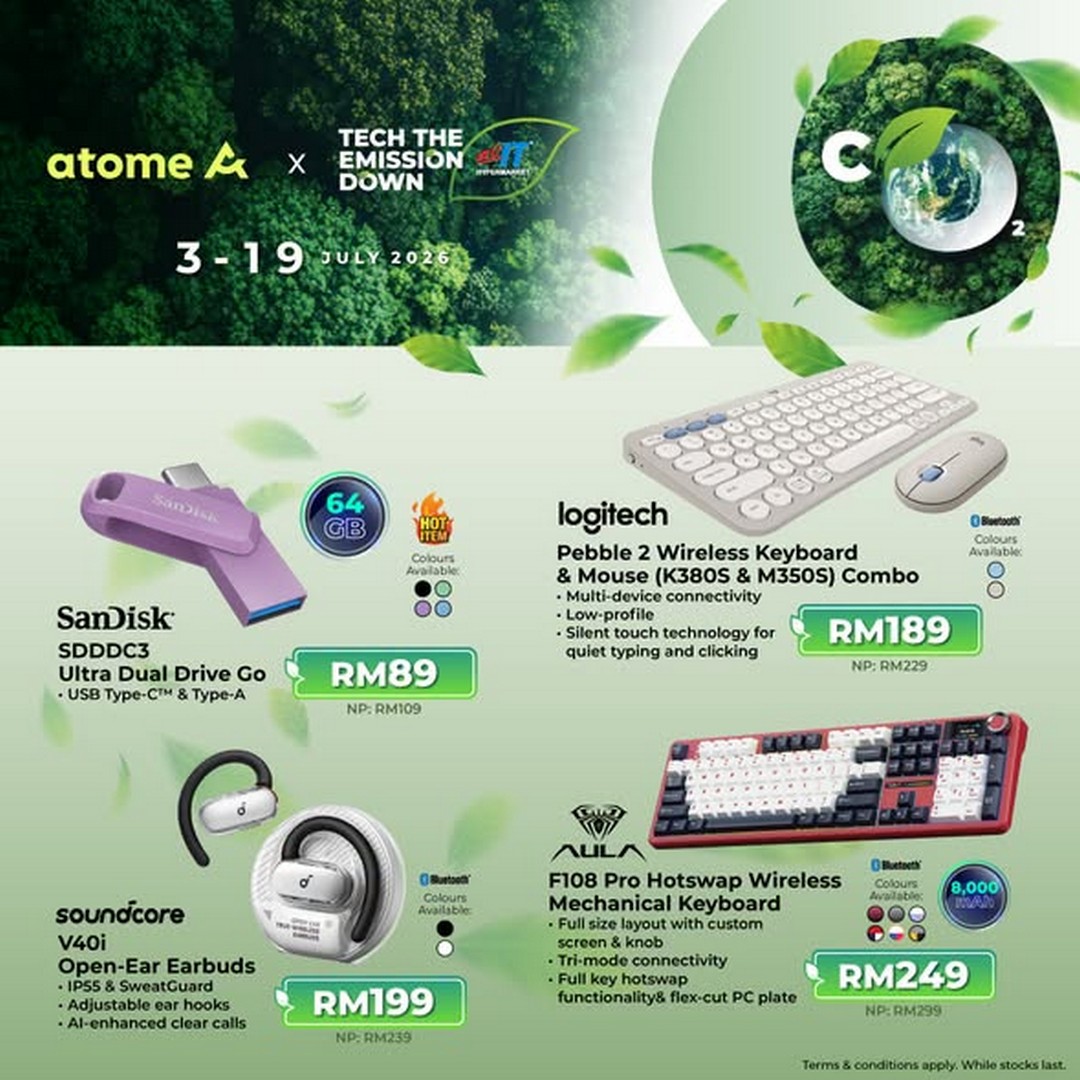 ALL-IT-Hypermarket-Tech-The-Emission-Down-Campaign-Atome 3–19 July 2026: ALL IT Hypermarket Tech The Emission Down Campaign & Atome Special Rebates Promotion – Massive Tech Deals on Laptops, Gadgets and Accessories in Malaysia