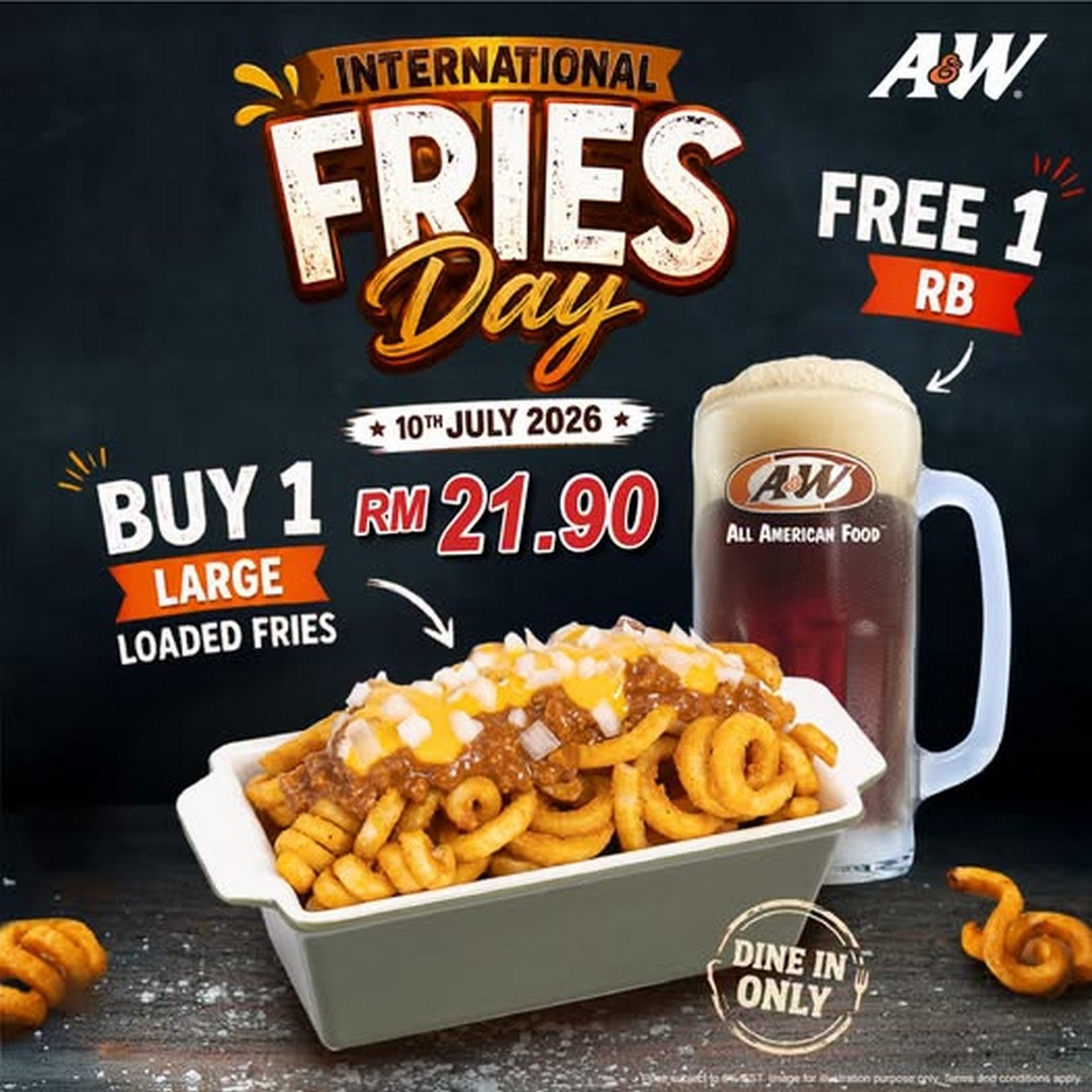 AW-Malaysia-Free-RB-Promotion-–-Buy-Large-Loaded-Curly-Fries-and-Enjoy 10 July 2026: A&W Malaysia Free RB Promotion – Buy Large Loaded Curly Fries and Enjoy a Free Root Beer Dine-In Deal