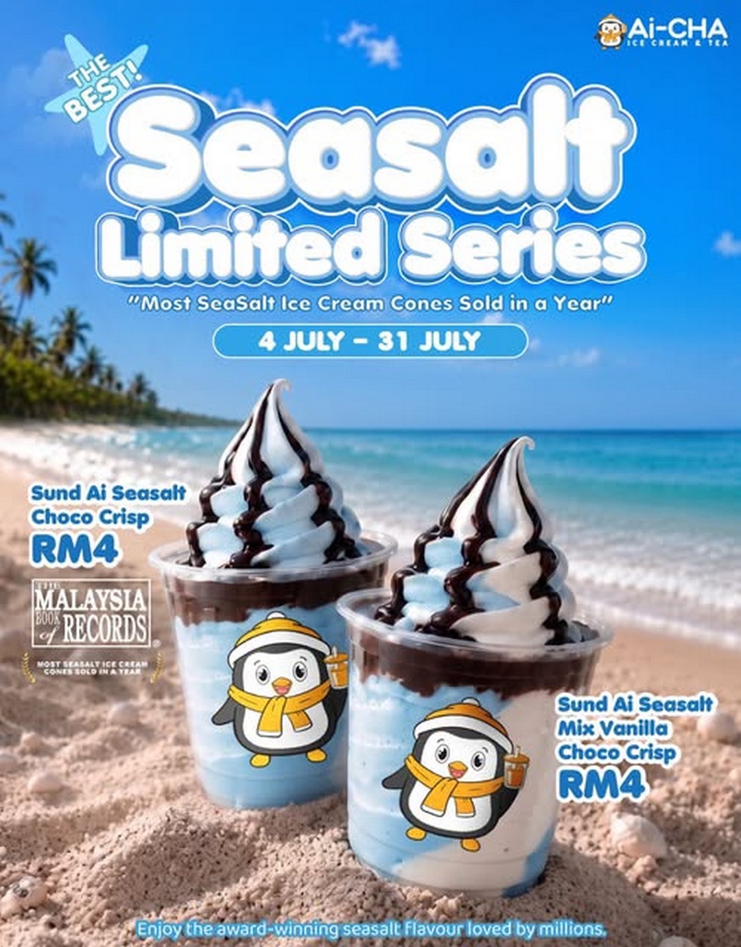 Ai-CHA-Malaysia-Seasalt-Limited-Series-Promotion 4–31 July 2026: Ai-CHA Malaysia Seasalt Limited Series Promotion – Enjoy the Award-Winning Sea Salt Ice Cream from Just RM4 Before It's Gone