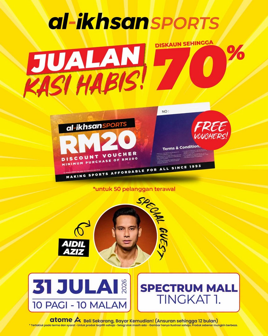 Al-Ikhsan-Sports-Sale-Promotion-Up-to-70-Discount-Sportswear-18 31 July-9 August 2026: Al-Ikhsan Sports Sale Promotion: Up to 70% Discount Sportswear and Equipment Sale at Spectrum Mall