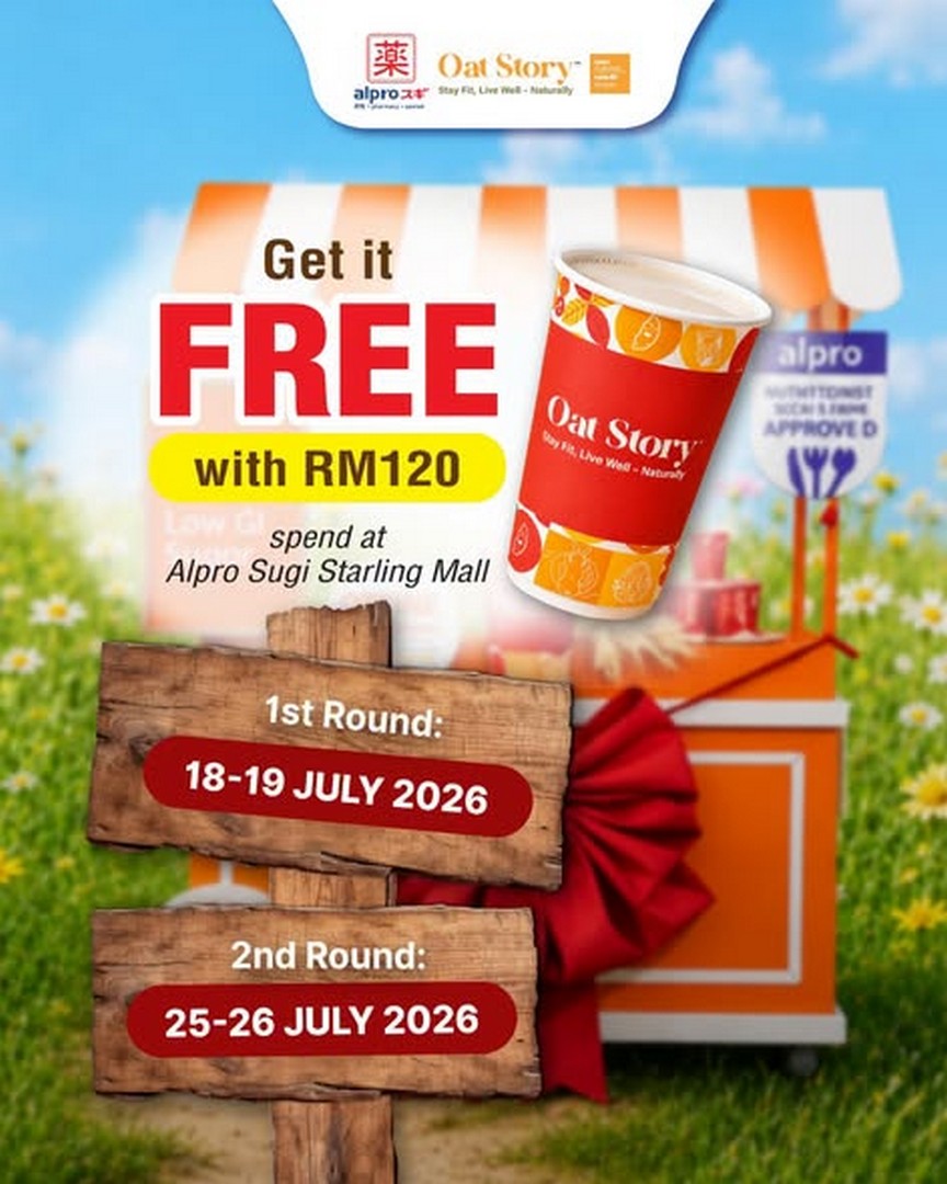 Alpro-Sugi-Pharmacy-Oteine-Oat-Milk-Brew-Promotion-2 18 July–18 August 2026: Alpro Sugi Pharmacy Oteine Oat Milk Brew Promotion – Spend RM60 and Enjoy Exclusive Oteine Voucher Rewards