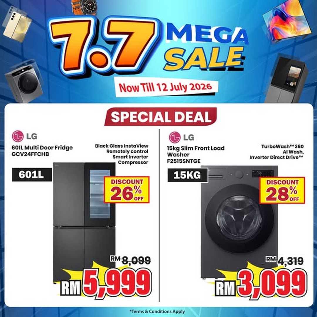 BEST-DENKI-Malaysia-7.7-Mega-Sale-2 Now till 12 July 2026: BEST DENKI Malaysia 7.7 Mega Sale at 1 Utama – Enjoy Up to 80% Off, Touch 'n Go eWallet Rebates, 0% Easy Payment and More