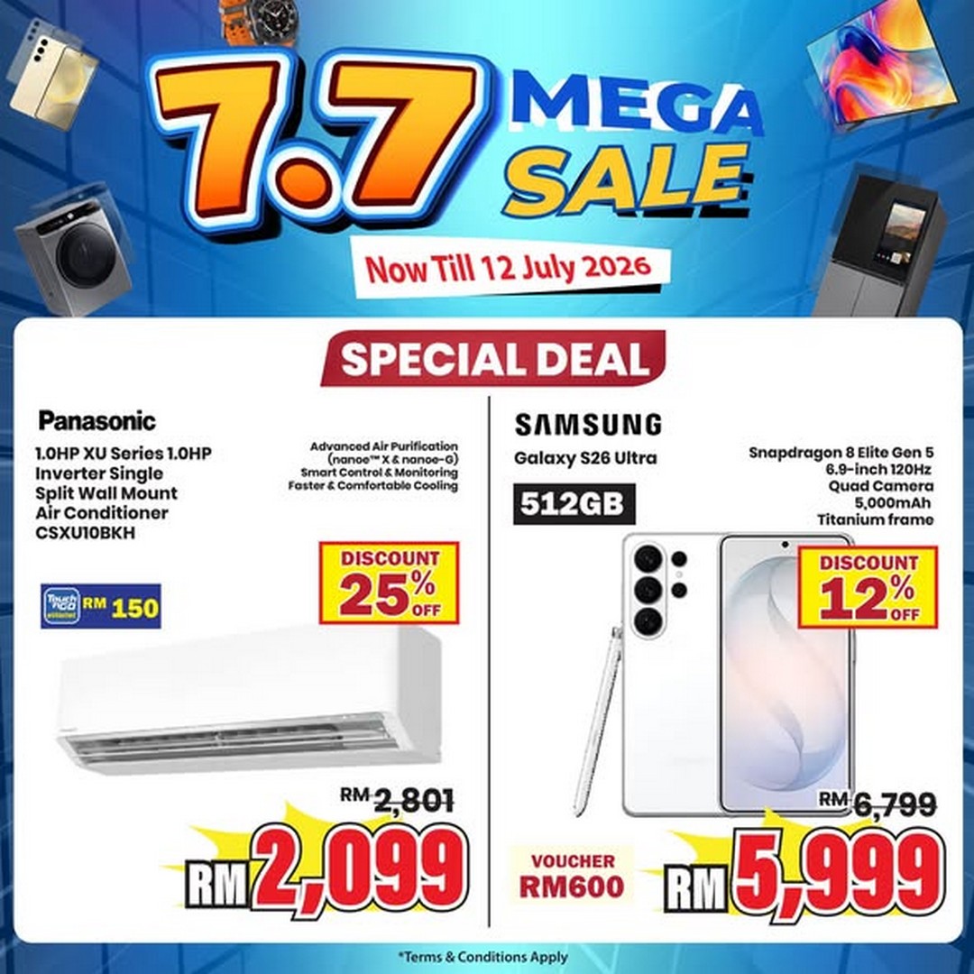 BEST-DENKI-Malaysia-7.7-Mega-Sale-3 Now till 12 July 2026: BEST DENKI Malaysia 7.7 Mega Sale at 1 Utama – Enjoy Up to 80% Off, Touch 'n Go eWallet Rebates, 0% Easy Payment and More