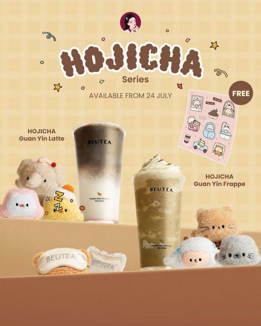 BEUTEA-Malaysia-Hojicha-Series-Promotion 24 July 2026 Onwards: BEUTEA Malaysia Hojicha Series Promotion, Get FREE Stickers and Animal Day Off Blind Box Collectibles