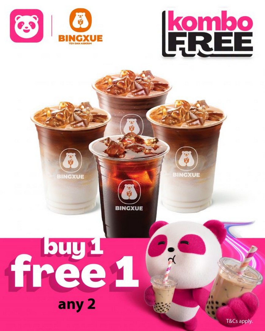 BINGXUE-Malaysia-x-Foodpanda-Promotion 21-27 July 2026: BINGXUE Malaysia x Foodpanda Promotion: KOMBOFREE Buy 1 Free 1 Coffee Series Delivery Deal