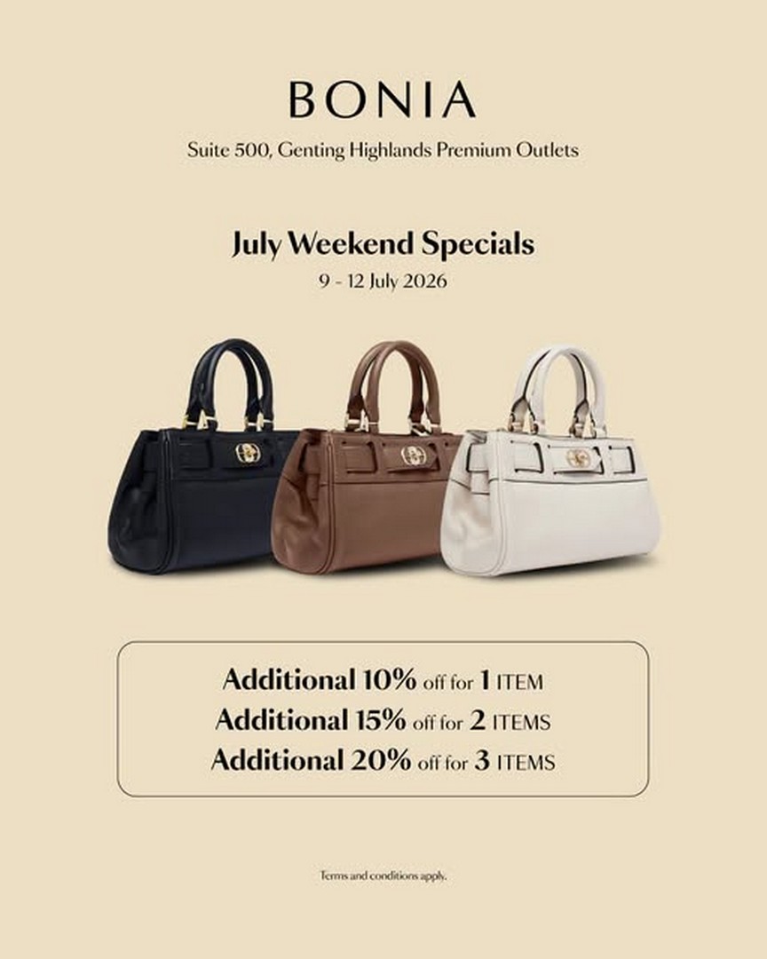 BONIA-Special-Sale-at-Genting-Highlands-Premium-Outlets 9-12 July 2026: BONIA Special Sale at Genting Highlands Premium Outlets – Enjoy Up to 20% Additional Savings Promotion on Selected Items