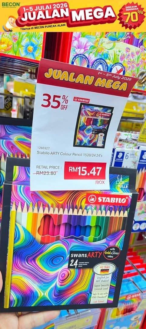 Becon-Stationery-Mega-Sale-with-Up-to-70-OFF-9 1-5 July 2026: Becon Stationery Mega Sale with Up to 70% OFF and Buy 1 Free 1 Deals at Nature's Peak Becon Puncak Alam for 5 Days Only