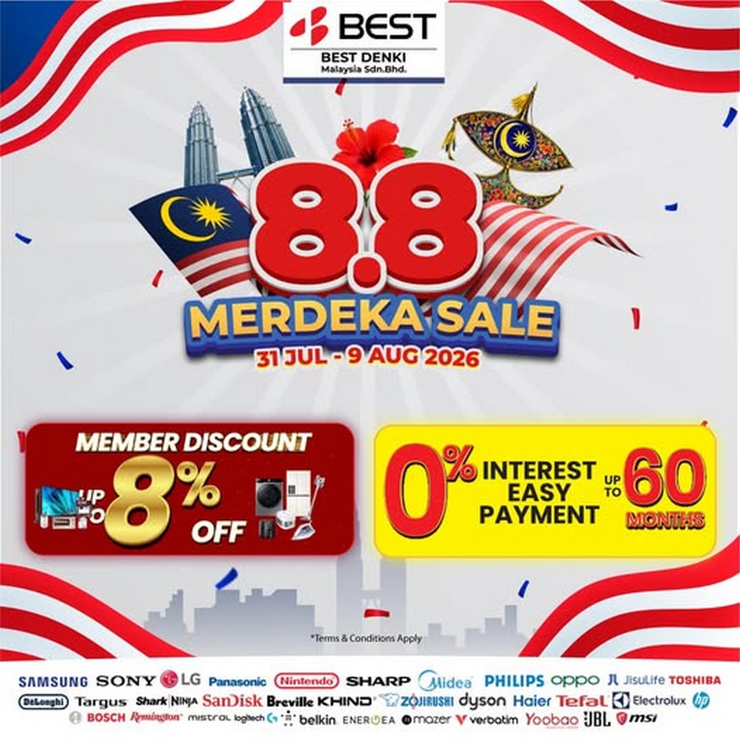 Best-Denki-Malaysia-8.8-Merdeka-Sale 31 July-9 August 2026: Best Denki Malaysia 8.8 Merdeka Sale: Enjoy Exclusive Electronics Deals, Member Discounts and Easy Payment Offers