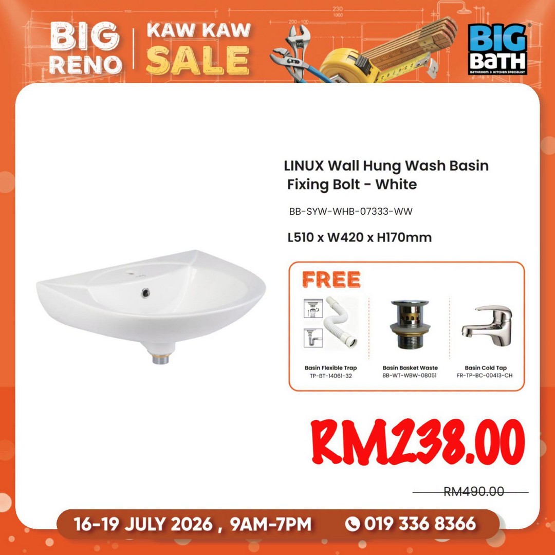 Big-Bath-Big-Reno-Kaw-Kaw-Sale-Promotion-16 16-19 July 2026: Big Bath Big Reno Kaw Kaw Sale Promotion – Second Item from RM0.10, Up to 60% Off Clearance Deals at Participating Showrooms Nationwide