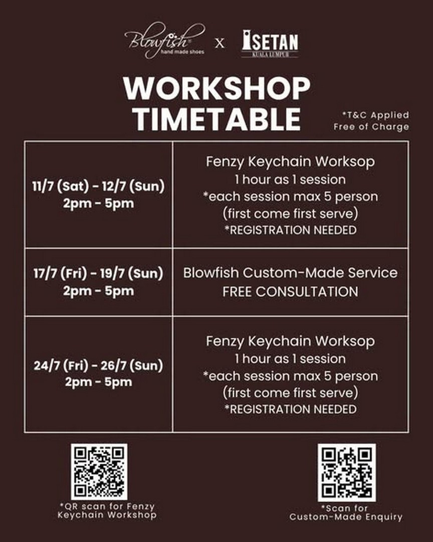 Blowfish-x-Isetan-Kuala-Lumpur-Pop-Up-Promotion-1 11–26 July 2026: Blowfish x Isetan Kuala Lumpur Pop-Up Promotion at The Gardens Mall – Enjoy Extra 10% Off Handmade Leather Shoes, Free Mystery Gifts and Exclusive July Workshops
