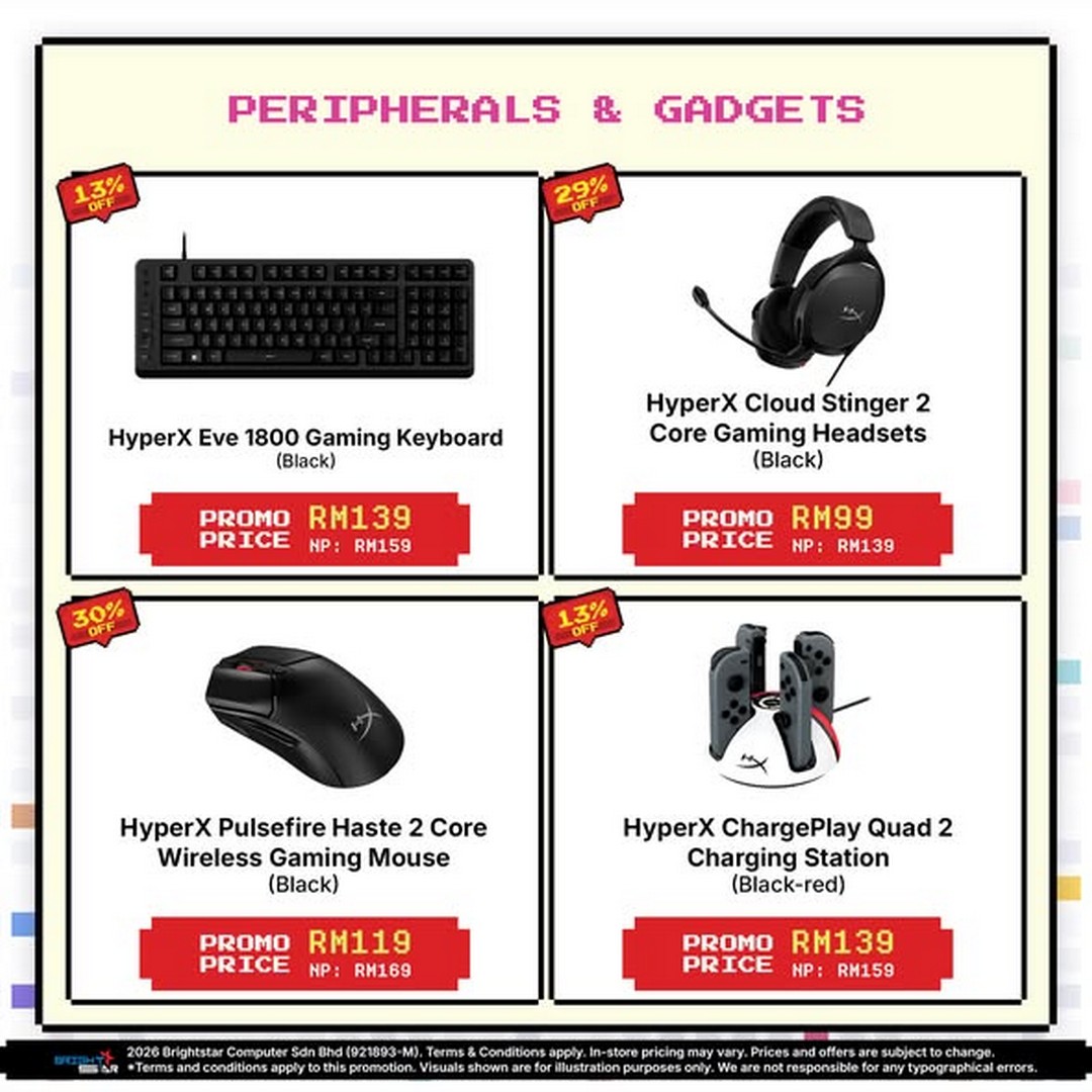 Brightstar-Computer-Tune-Up-Your-Game-Roadshow-Promotion Now till 26 July 2026: Brightstar Computer Tune Up Your Game Roadshow Promotion with Gaming Accessories Deals and Spin & Win Giveaway at Plaza Low Yat