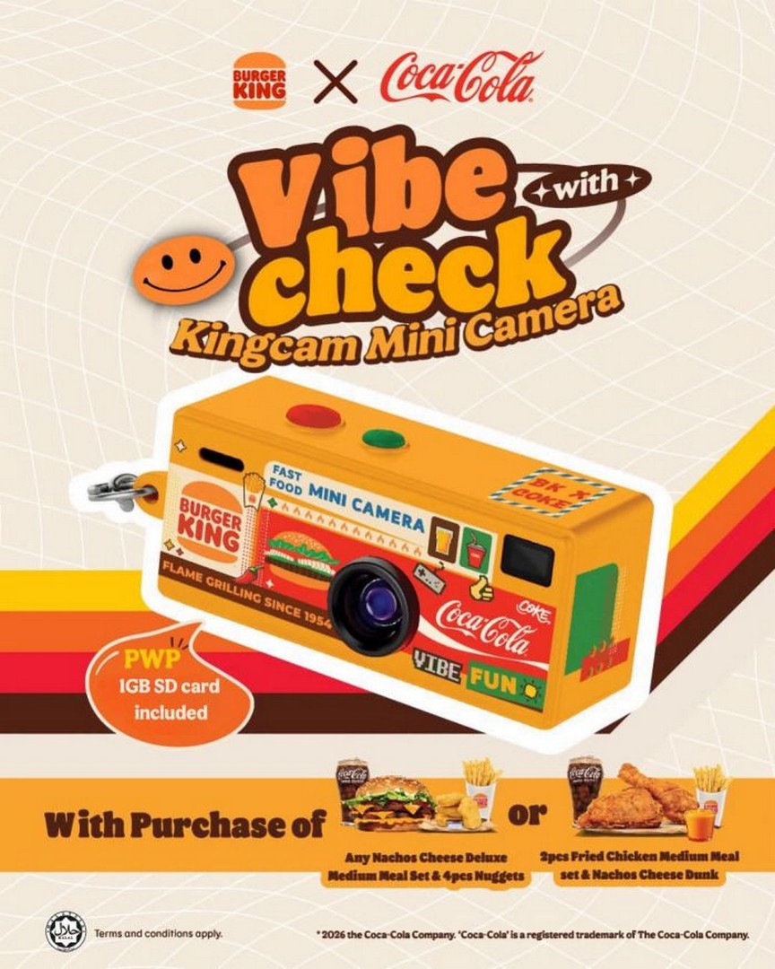 Burger-King-Malaysia-Kingcam-Mini-Camera-Purchase 14 July 2026 onwards: Burger King Malaysia Kingcam Mini Camera Purchase with Purchase Promotion – Get Exclusive Retro Camera for RM59.90 with Selected Meal Sets