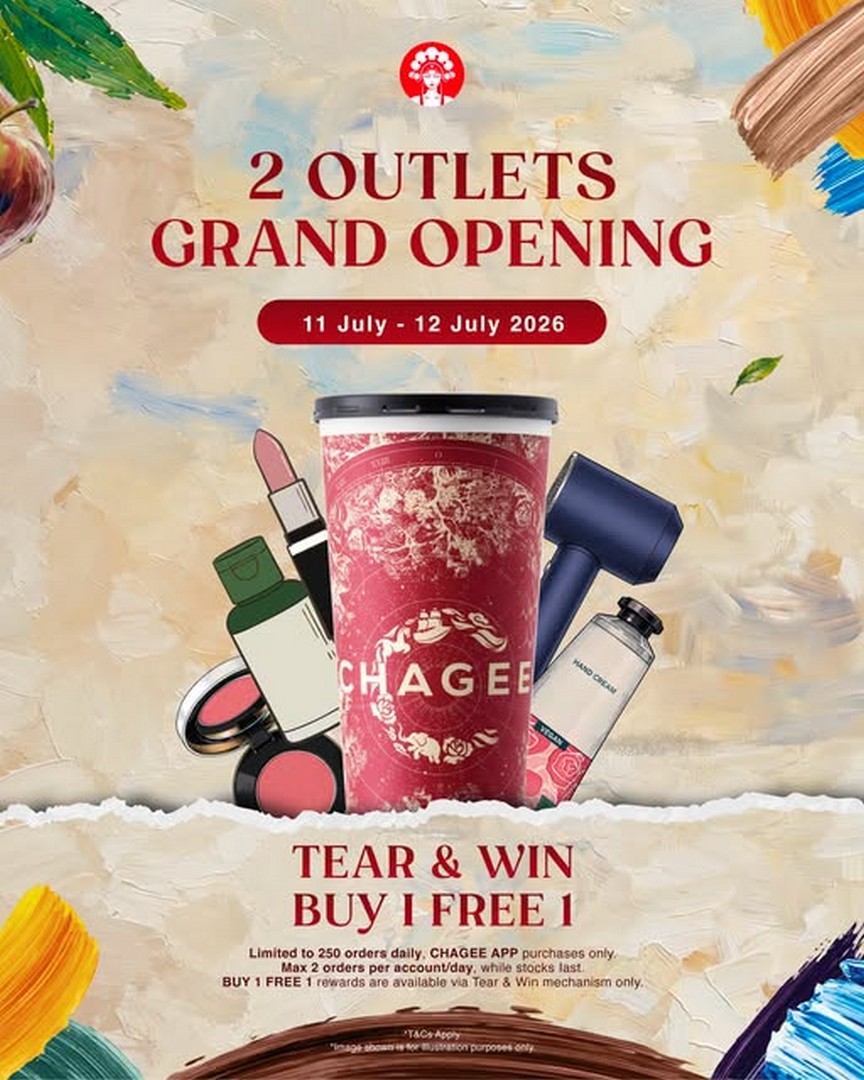 CHAGEE-Malaysia-Grand-Opening-Giveaway-Big-Big-Cup-Tear-Win-Promotion 11-20 July 2026: CHAGEE Malaysia Grand Opening Giveaway & Big Big Cup Tear & Win Promotion with Free Milk Tea Vouchers in Miri
