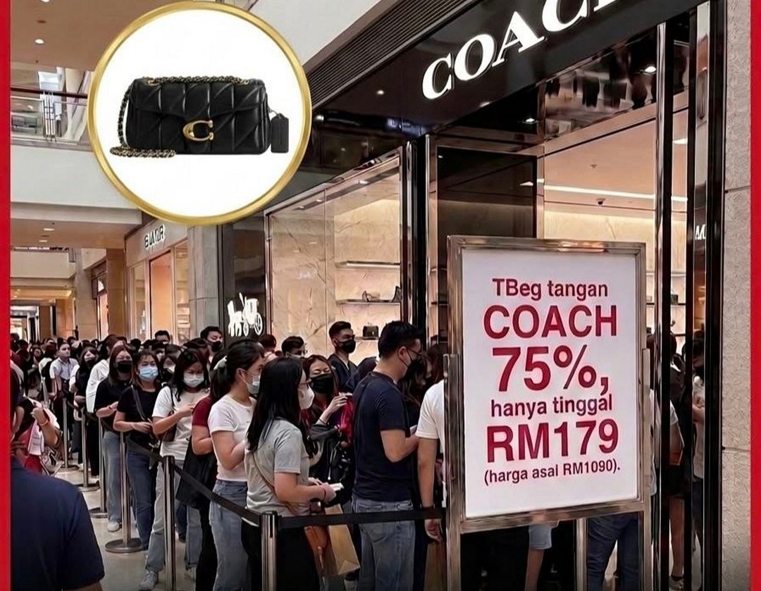 COACH-Handbags-Clearance-Promotion 31 July 2026 onwards: COACH Handbags Clearance Promotion: 75% OFF Designer Handbags From RM1,090 Reduced To RM179 Online Sale With Nationwide Delivery