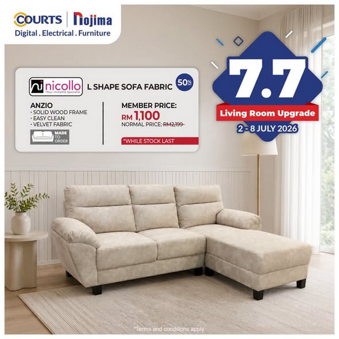 COURTS-Malaysia-7.7-Living-Room-Upgrade-Promotion-1 2-8 July 2026: COURTS Malaysia 7.7 Living Room Upgrade Promotion – Save Up to 60% on Sofas, Coffee Tables and More