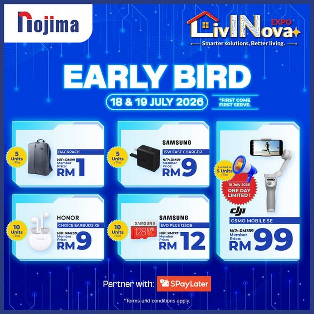 COURTS-Malaysia-LivINova-Expo-Early-Bird-Promotion-1 18-19 July 2026: COURTS Malaysia LivINova Expo Early Bird Promotion: Limited Electronics Deals From RM1 at Lalaport Kuala Lumpur