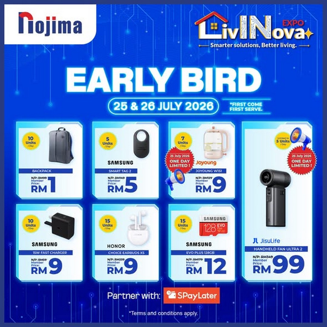 COURTS-Malaysia-LivINova-Expo-Early-Bird-Promotion 18-19 July 2026: COURTS Malaysia LivINova Expo Early Bird Promotion: Limited Electronics Deals From RM1 at Lalaport Kuala Lumpur