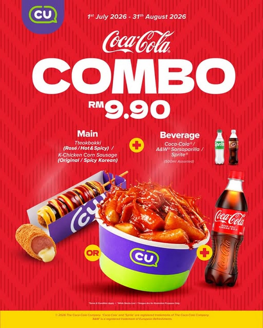 CU-Malaysia-Coca-Cola-Meal-Combo-Promotion 1 July – 31 August 2026: CU Malaysia Coca-Cola Meal Combo Promotion – Enjoy Your Favourite Meal with Coca-Cola for Only RM9.90