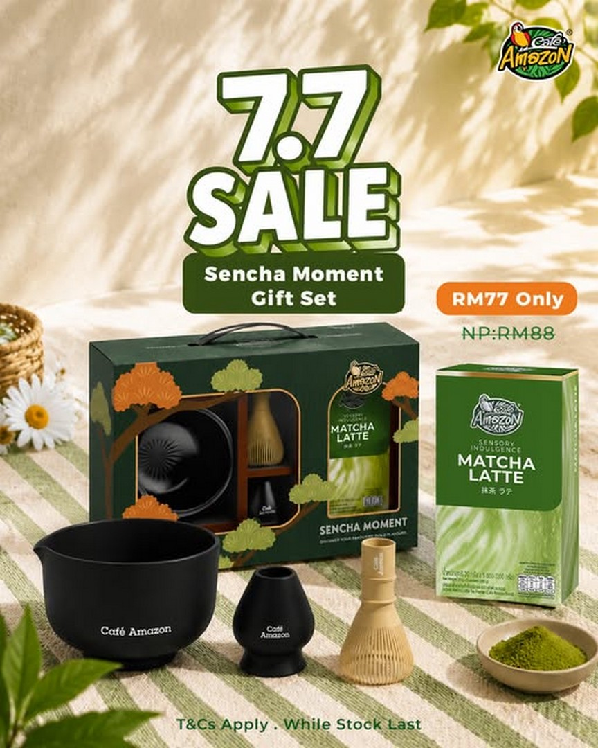 Cafe-Amazon-Malaysia-7.7-Promotion 7 July 2026: Café Amazon Malaysia 7.7 Promotion – Enjoy the Sencha Moment Gift Set for Only RM77 in This One-Day Exclusive Deal