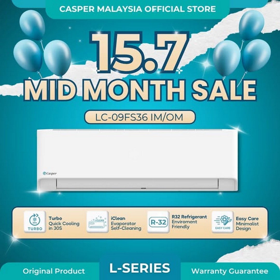 Casper-Malaysia-Mid-Month-Sale-Promotion 15 July 2026: Casper Malaysia Mid Month Sale Promotion – Save on Energy Efficient Air Conditioners with Exclusive Shopee Deals