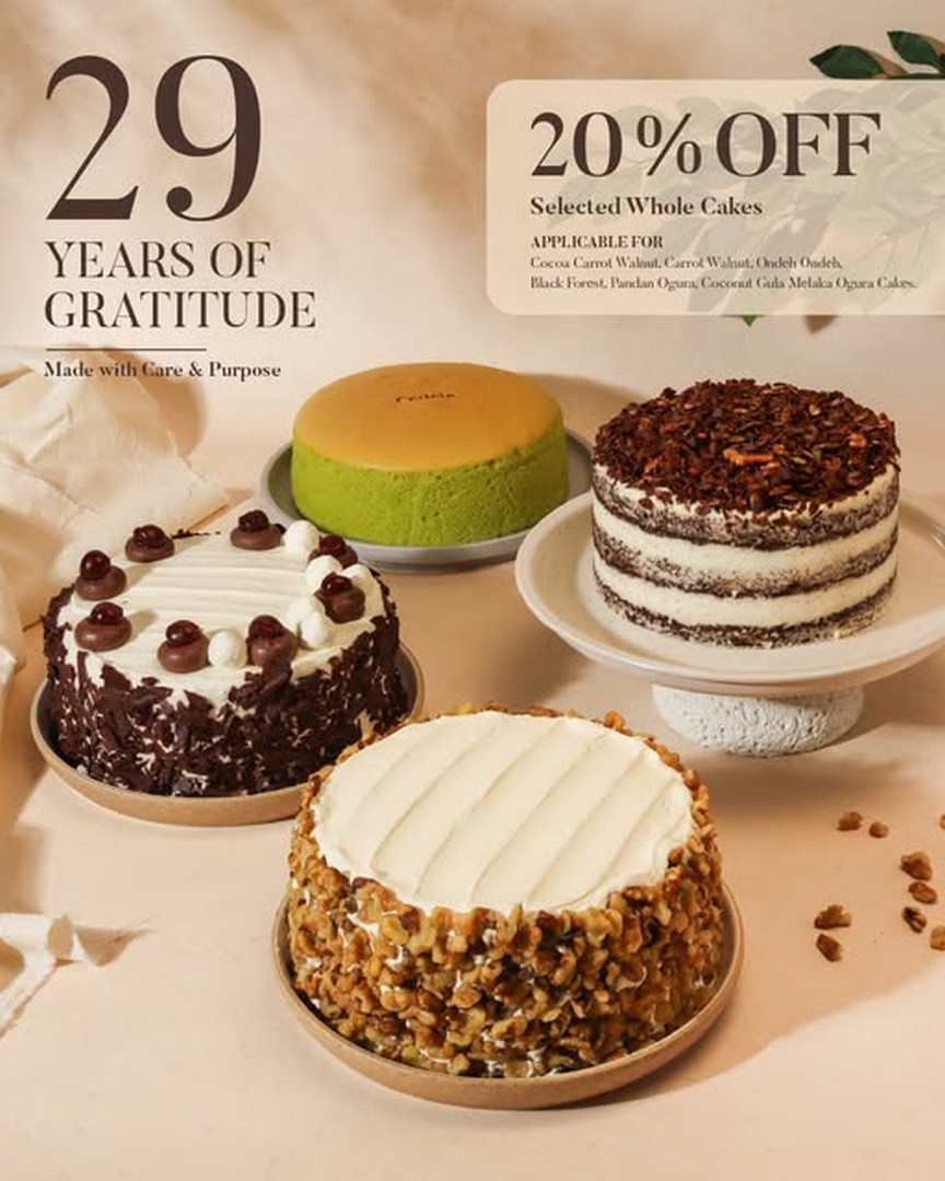 Cedele-29th-Anniversary-Promotion 6–12 July 2026: Cedele 29th Anniversary Promotion – Enjoy 20% Off Selected Whole Cakes and Earn 2X Member Points