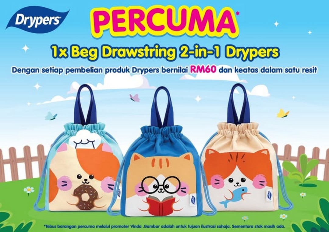 Checkers-Hypermarket-Drypers-Special-Promotion 4 July 2026 onwards: Checkers Hypermarket, Drypers Special Promotion – Free Gift Redemption with RM60 Purchase Deal Across Selected Branches