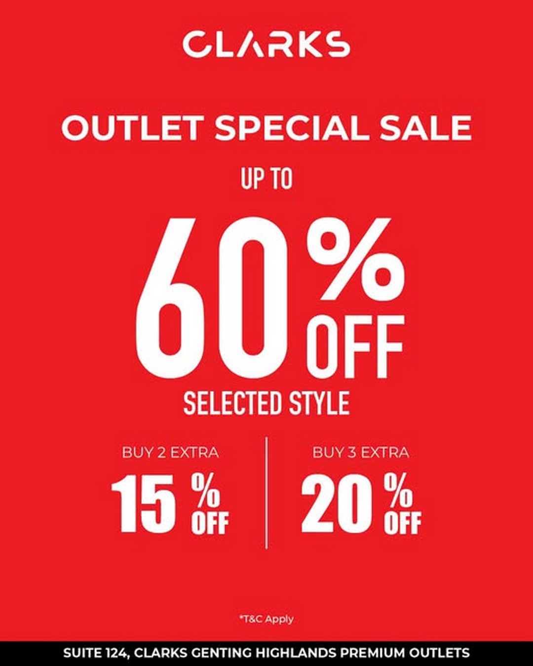 Clarks-Outlet-Special-Sale-at-Genting-Highlands-Premium-Outlets 1 July – 2 August 2026: Clarks Outlet Special Sale at Genting Highlands Premium Outlets – Enjoy Up to 60% Off Quality Footwear and Accessories