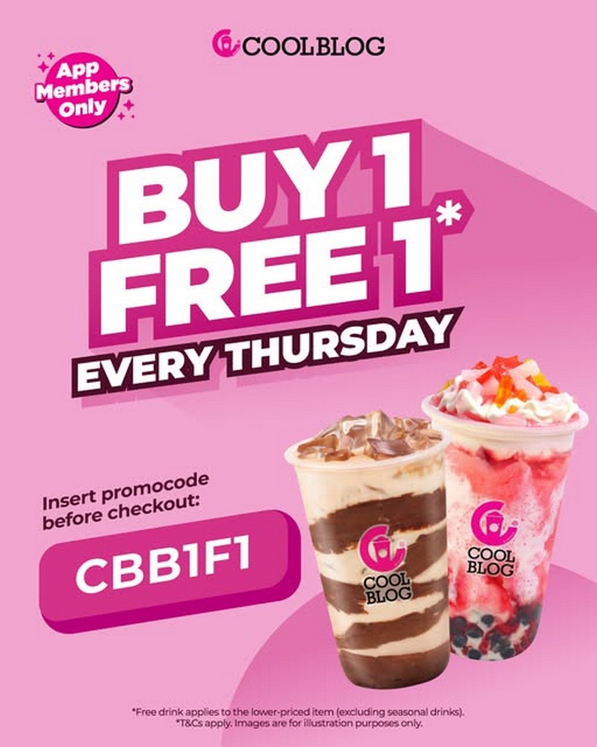 Coolblog-Malaysia-Buy-1-Free-1-Promotion-–-Enjoy-Thursday-Drink-Deals 9 July 2026 onwards: Coolblog Malaysia Buy 1 Free 1 Promotion – Enjoy Thursday Drink Deals Exclusively for Coolblog App Members