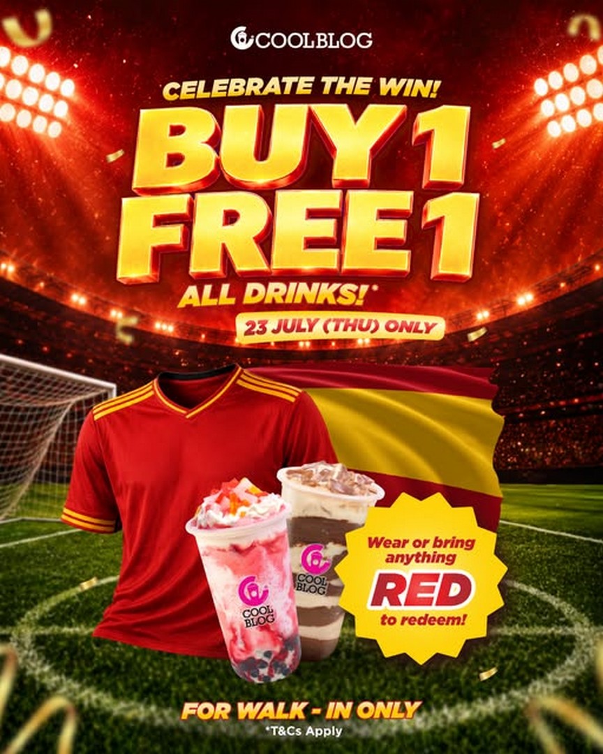 Coolblog-Malaysia-Buy-1-Free-1-Promotion-–-Wear-Red-and-Enjoy-One-Day 23 July 2026: Coolblog Malaysia Buy 1 Free 1 Promotion – Wear Red and Enjoy One-Day Beverage Deals at Selected Outlets