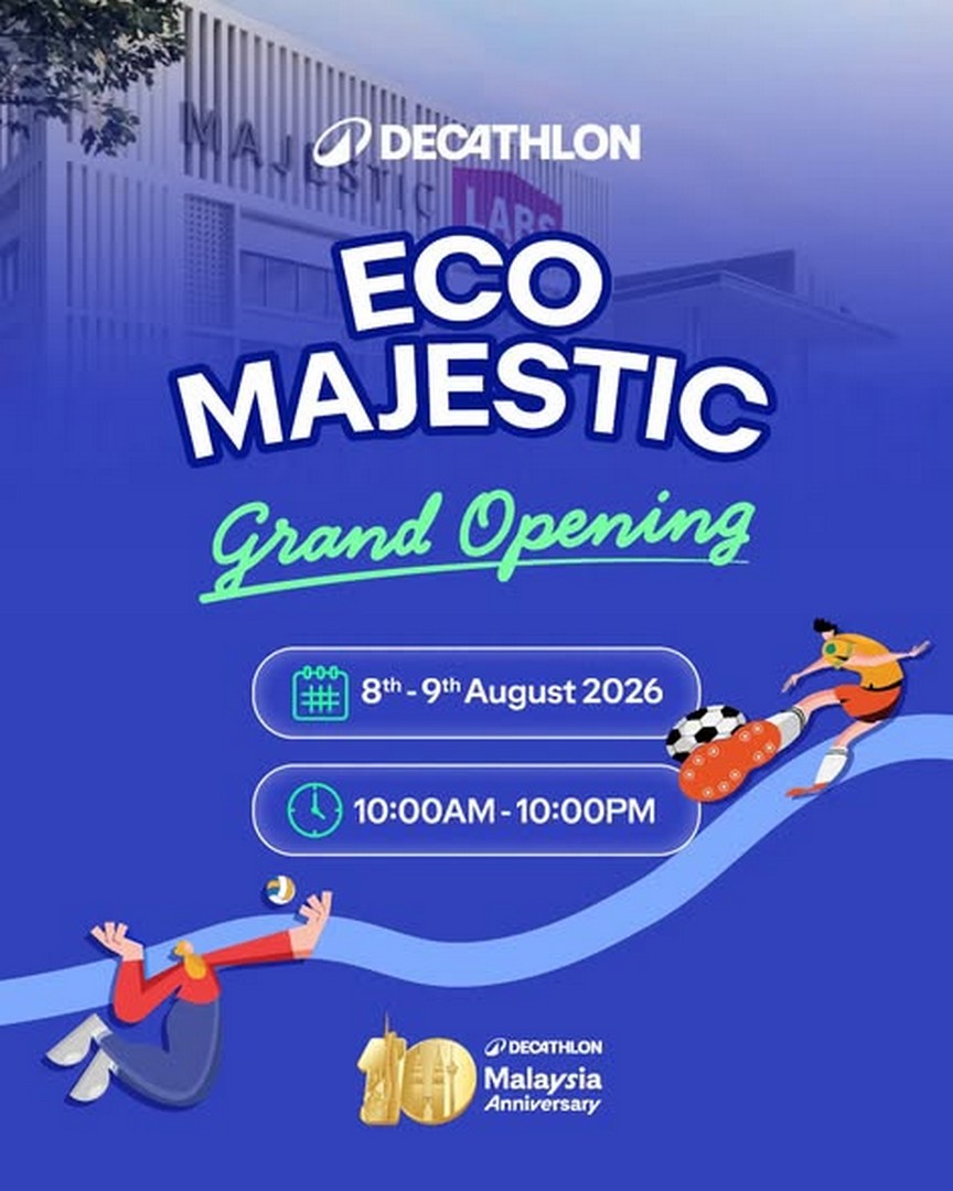Decathlon-Malaysia-Grand-Opening-Promotion 8-9 August 2026: Decathlon Malaysia, Grand Opening Promotion at Eco Majestic Semenyih with Exclusive Limited Offers and Store Launch Event
