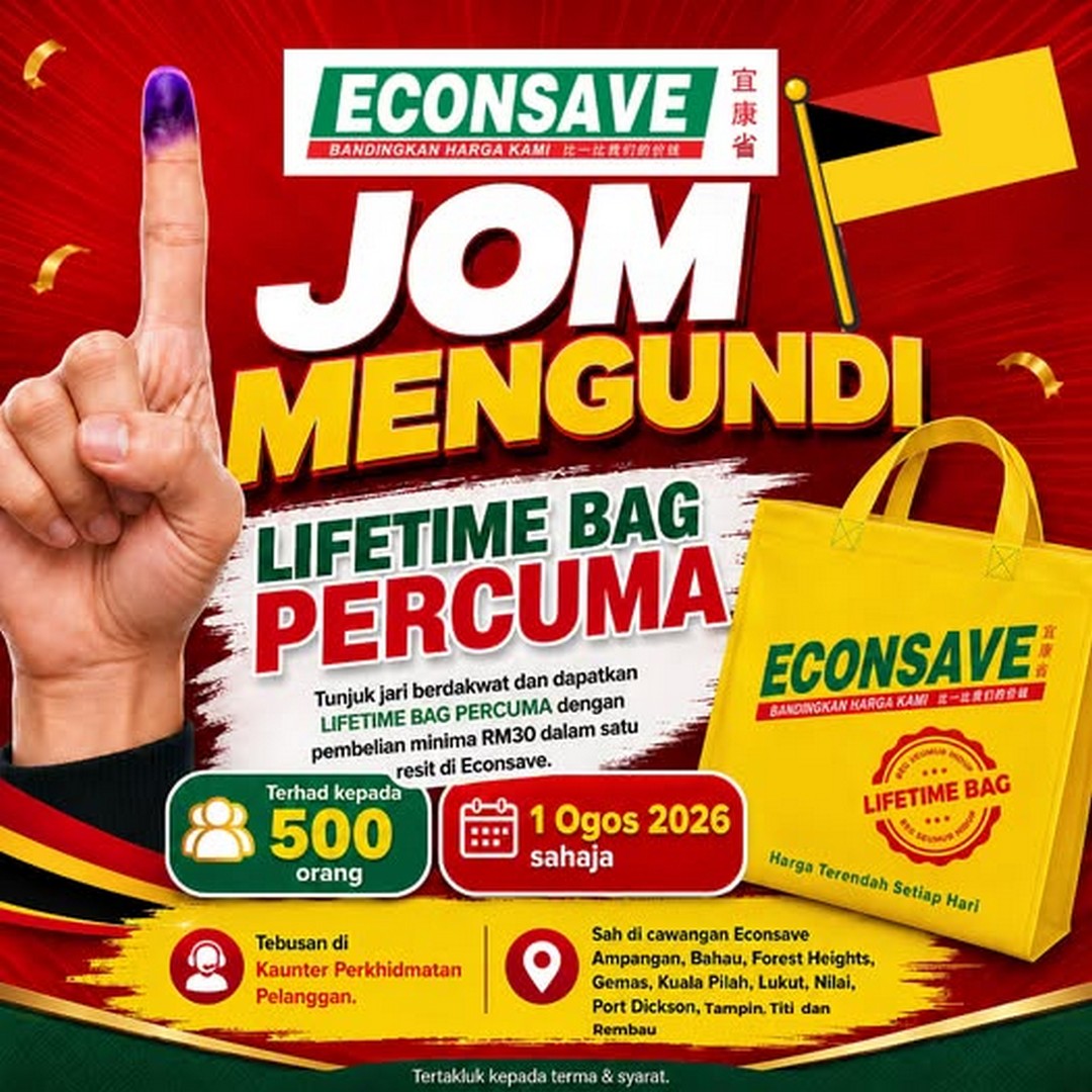 Econsave-Free-Lifetime-Bag-Promotion-with-RM30-Purchase-After-Voting-Campaign 1 August 2026: Econsave Free Lifetime Bag Promotion with RM30 Purchase After Voting Campaign