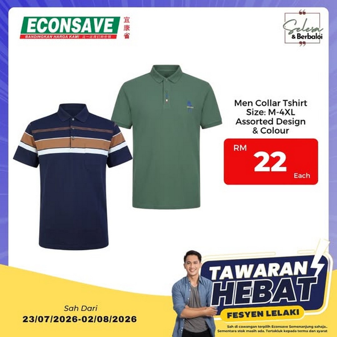 Econsave-Malaysia-Mens-Fashion-Promotion-2 23 July–2 August 2026: Econsave Malaysia Men's Fashion Promotion – Affordable Everyday Clothing Deals at Selected Semenanjung Malaysia Stores